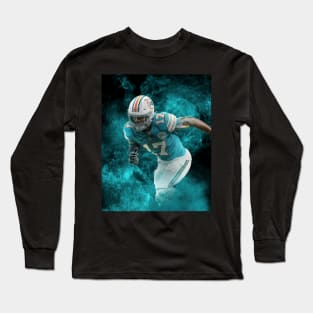 Jaylen Waddle Miami Sports Art Long Sleeve T-Shirt